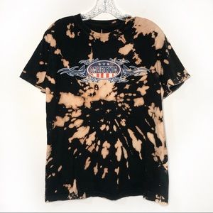 Vintage Y2K California Tie Dye Bleached Graphic T